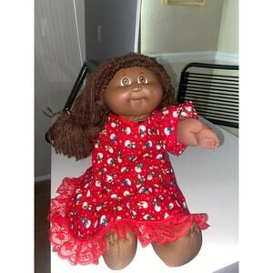 Vintage Cabbage Patch Kid Girl African American Brown Hair Brown Eyes